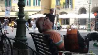 VERONA  ITALY  Tired old Man Falling Asleep on a Bench [upl. by Burra]