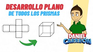 DESARROLLO PLANO DE TODOS LOS PRISMAS Super facil  Para principiantes [upl. by Haniraz]