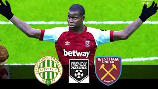 Ferencváros vs West Ham  Club Friendly Match 2024  eFootball PES 2021 [upl. by Ahsii]