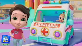 Roues Sur lAmbulance  Plus Véhicule Chansons pour Enfants en Français [upl. by Adnol]