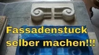 Gießform DIY SELBER MACHEN Gießform für Beton Fassadenstuck Silikonform silikon form selber machen [upl. by Greenberg815]