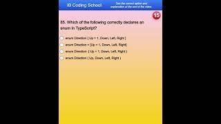 Daily TypeScript MCQ No 85 Test Your Skills typescript codingchallenge governorsindhinitiative [upl. by Aiotal101]