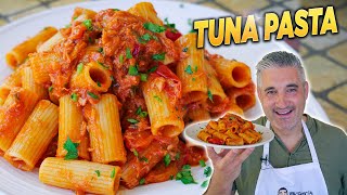 How to Make TUNA PASTA in RED SAUCE Like an Italian [upl. by Mackie]