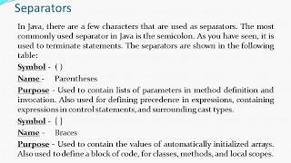 Lexical Issues  Java Whitespace Identifiers Literals Comments Separators Reserved Keywords [upl. by Nordin]