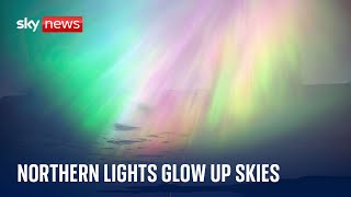 Northern lights illuminate the skies across the UK and the world [upl. by Petite945]