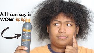 Trying the NEW CANTU MENS CURL ACTIVATOR CREAM on my natural hair [upl. by Essile]