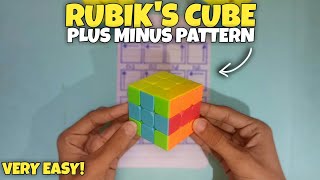 Plus Minus Pattern  3x3 Rubiks Cube Pattern  SCuber [upl. by Ardnas]