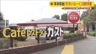 「すかいらーく」年末年始は8割休業 働き方改革で191125 [upl. by Nunciata481]