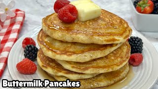 Buttermilk Pancakes Recipe  How to Make the Fluffiest Pancakes I My Recipes By R [upl. by Dumah424]