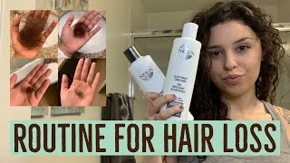 TELOGEN EFFLUVIUM HAIR ROUTINE nioxin review [upl. by Noremmac]