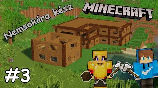 Szépen haladnak a házak🪚 Minecraft Survival 3 [upl. by Nelubez]