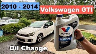 DIY 2010 2011 2012 2013 2014 Volkswagen GTI Oil Change [upl. by Ferne124]