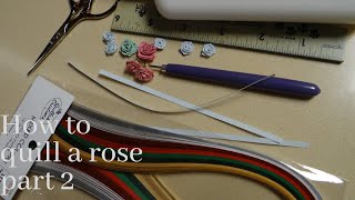 Craft with me How to quill a real like paper roses [upl. by Nagem]