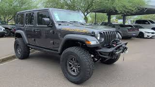 24 WRANGLER TERAFLEX LIFT ROCK SLIDERS TIRE CARRIER WINCH BUMPERS FUEL WHEELS 35 INCH TIRES [upl. by Aiyotal]