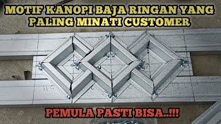 TUTORIAL LENGKAP MEMBUAT MOTIF KANOPI BAJA RINGAN 3 KETUPAT [upl. by Orson187]