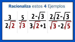 RACIONALIZAR UNA FRACCIÓN 🤯  ¿Cómo Quitar RAÍCES del DENOMINADOR [upl. by Santini687]