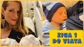 Ziua 1 cu un NouNascut 🤱 Prima Baita Alaptat Recuperare dupa Cezariana 🎈 [upl. by Mikel]