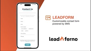 Leadform  customizable website form with SMS [upl. by Wyly350]