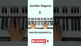 Acordes Mayores  Posición Fundamental pianoapianotutorial pianocoverstutorial music [upl. by Olegnaed]