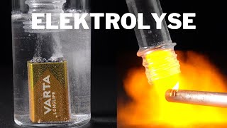 Elektrolyse im Wasserglas – Experiment mit Knalleffekt [upl. by Nisay]