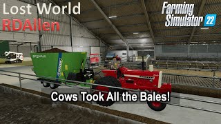 Cows Took All the Bales  E66 Lost World  Farming Simulator 22 [upl. by Hazeefah]