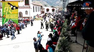 DESFILE DE LA CONFRATERNIDAD AL CONMEMORARSE LOS 172 AÑOS DE PARROQUIALIZACIÓN DE ANGAMARCA [upl. by Kenlay770]