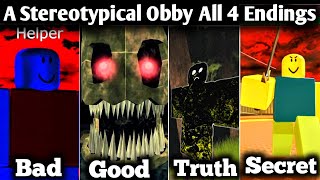 How To Get All 4 Endings In A Stereotypical Obby Full Walkthrough Tutorial [upl. by Kery671]