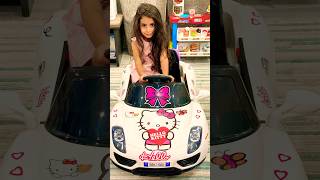 ميسو تزين السيارة 🚘 Miso decorates her car with Hello Kitty [upl. by Killion]