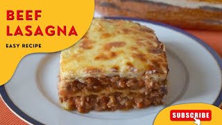 Beef Lasagna Recipe by Tasteful foods [upl. by Halimeda]