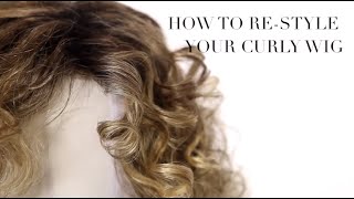 How to ReStyle Your Curly Wig  Hair Tutorial [upl. by Jacintha]