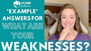 Interview Question “What Are Your Weaknesses” And You Say “” [upl. by Aivek]