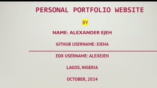 PERSONAL PORTFOLIO WEBSITE  CS50 Final Project cs50 harvard WebDevSimplified [upl. by Haorbed688]