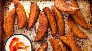 How To Cook Oven Baked Potato Wedges Recipe [upl. by Sung]