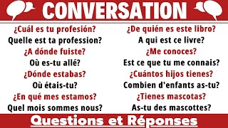 Conversation en Espagnol  Dialogues 🔹4 Questions et Réponses Apprendre lespagnol rapidement [upl. by Beuthel]