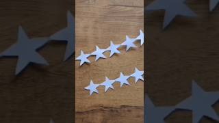 How to Make Star Paper Chain  Paper Cutting shorts [upl. by Haral754]