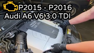 Easy Fix Error Code P2015 and P2016 on Audi A6 V6 30 TDI 2009 [upl. by Allemac181]