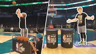 Playing in the OFFICIAL NBA ALL STAR Skills Challenge  3PT Contest 2019 [upl. by Liagiba]