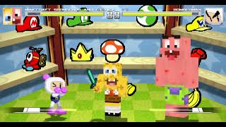 Mugen Request Minecraft Spongebob and Minecraft Patrick VS Bomberman [upl. by Adnalram]