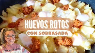 HUEVOS ROTOS con SOBRASADA Ideas Cenas Fáciles y Rápidas [upl. by Eiramanitsirhc506]