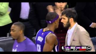 Sacramento Kings Rajon Rondo  floater and steal  to beat Los Angeles Lakers [upl. by Lauro]