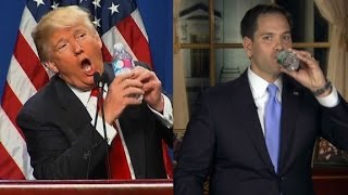 Trump mocks Rubios SOTU water incident [upl. by Oleg]