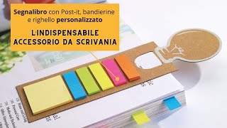 Segnalibro con Postit e segnapagina personalizzato a forma di idea  Giallonote [upl. by Tirrell971]