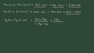31 Trigonometría seno coseno y tangente del ángulo doble fórmula y demostracíón [upl. by Myrwyn]