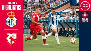 Resumen PrimeraFederación  Recreativo Huelva 22 Sevilla Atlético  Jornada 4  Temporada 202425 [upl. by Eusassilem]