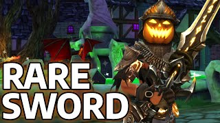 AQ3D How to get the Headless Horsemans Sword Mogloween RARE AdventureQuest 3D [upl. by Ahsikyw977]