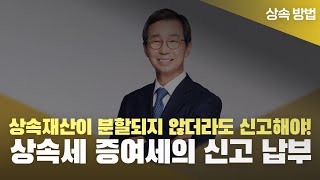 🙋💰 상속세 증여세 신고 납부는 어떻게 하나 상속재산이 분할되지 않더라도 상속세는 신고해야 [upl. by Raasch]