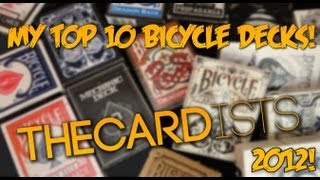 My Top 10 Bicycle Decks  Thecardists [upl. by Juli444]