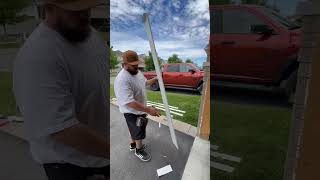 Garage door trim roofing construction shortsfeed [upl. by Hahsia]