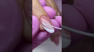 New French Tip Nail Tutorial ✨💅 viralvideo trending nails naildesigns subscribe french love [upl. by Chelsey]