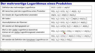 Komplexe Zahlen ►Das 1 Logarithmusgesetz für mehrwertige Logarithmen [upl. by Ahsenat20]